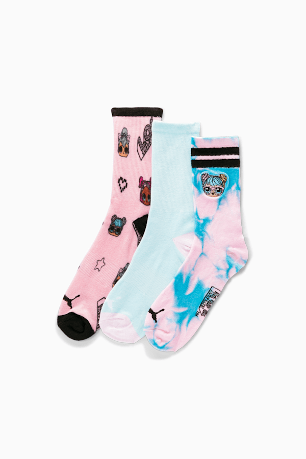 PUMA x L.O.L. Surprise Girls Crew Socks 3 Pack